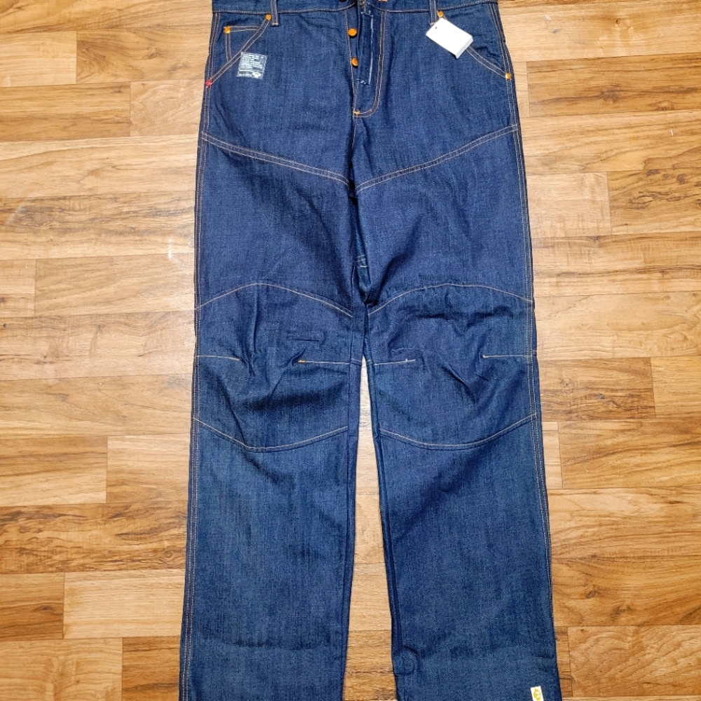 Vintage Indigo Red Denim Jean's Sz 36x34